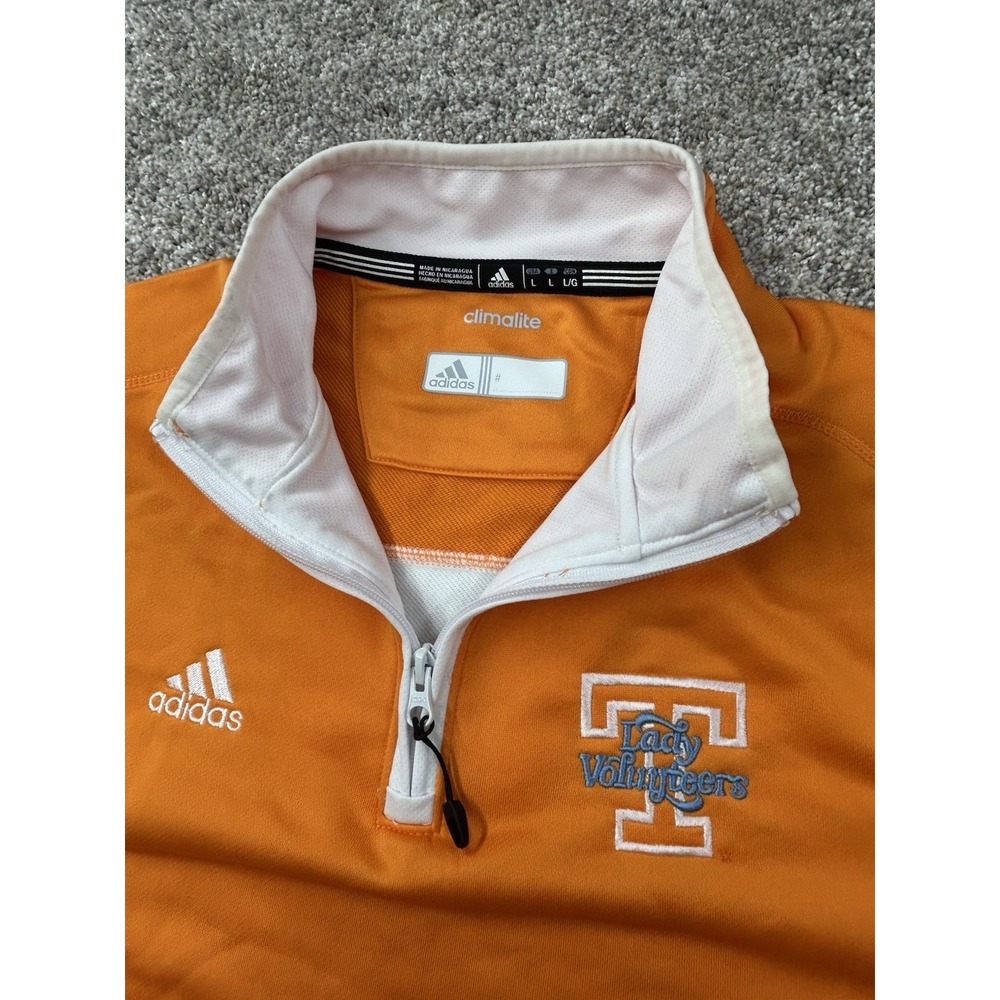 Tennessee Volunteers Pullover Size Large Orange Football Quarter Zip Adidas
